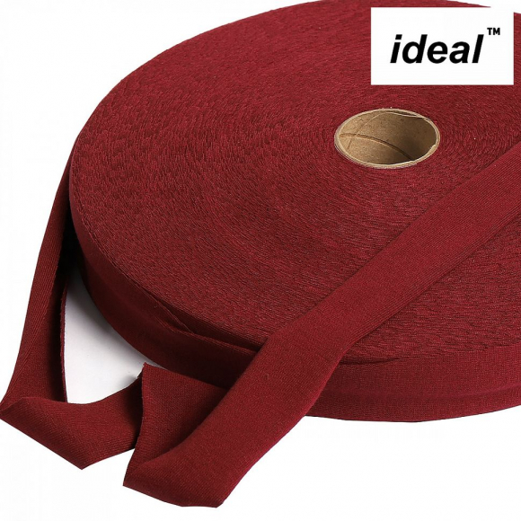 Лента Ideal трикотажная лицевая 100м, 350-380 г, ширина 7-9мм цв. бордо Лента Ideal трикотажная лицевая 100м, 350-380 г, ширина 7-9мм цв. бордо