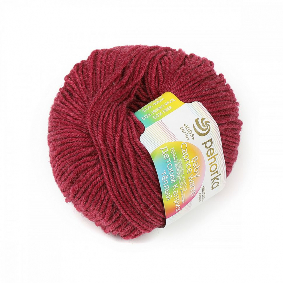 Пряжа для вязания ПЕХ Детский каприз тёплый (50% мериносовая шерсть, 50% фибра) 10х50г/125м цв.525 св.слива