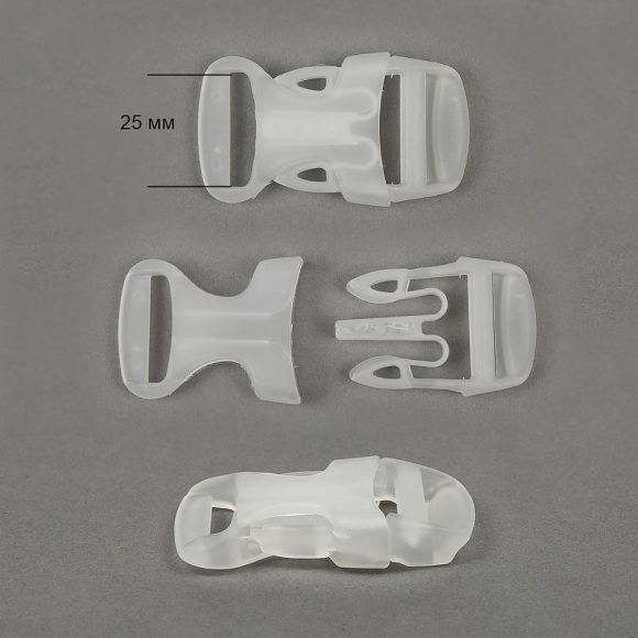 Фастекс пластик Ф-25/6 25мм прозрачный уп.100шт