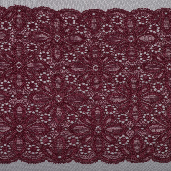 Кружево-стрейч KRUZHEVO арт.TBY 8026 шир.180мм цв.076 фиолетовый уп.10м