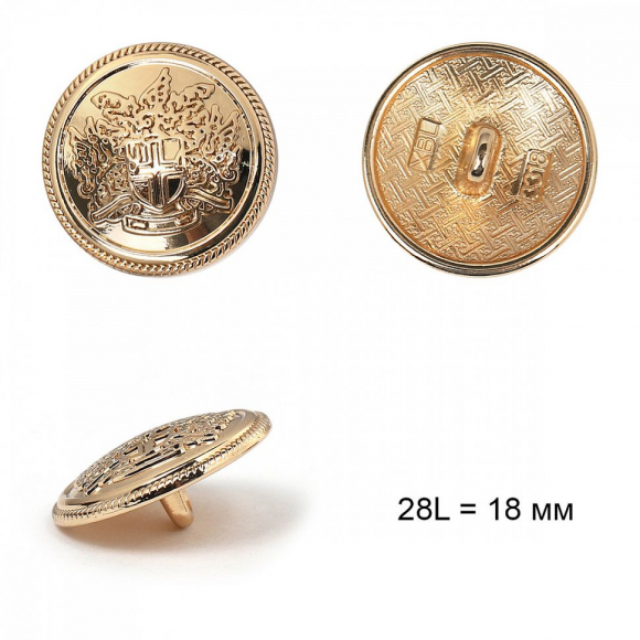 Пуговицы металл TBY.L-XBL33/2 цв.медь 28L = 18 мм, на ножке, 50шт Пуговицы металл TBY.L-XBL33/2 цв.медь 28L = 18 мм, на ножке, 50шт