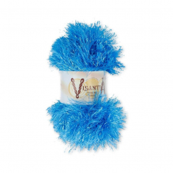 Пряжа VISANTIA TRAFKA SALUT (80% полиэстер, 20% люрекс) 5х200г/90м цв.0130 яр.голубой