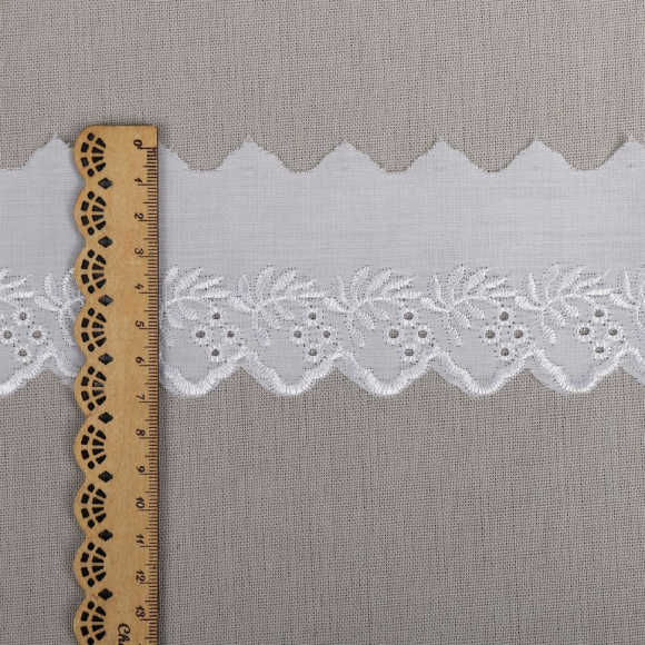 Кружево шитье KRUZHEVO арт.ТСВ-20S16 шир.7см цв.001 белый, уп.13,71м Кружево шитье KRUZHEVO арт.ТСВ-20S16 шир.7см цв.001 белый, уп.13,71м