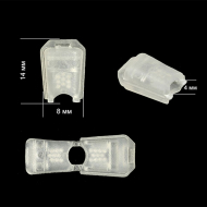 Наконечник для шнура пластик арт. 27103Н (? 4мм) цв. прозрачный уп.1000шт