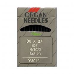 Иглы для промышленных швейных машин ORGAN арт.DCx27 № 90 для оверлочных  уп.10 игл