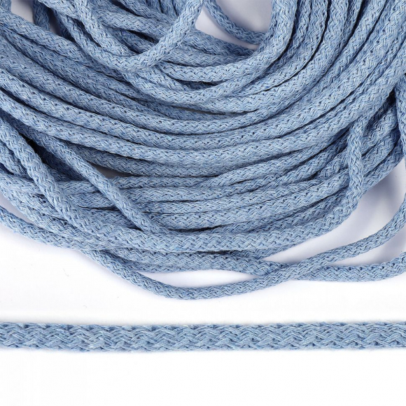 Шнур круглый х/б 05мм с наполнителем цв.020 голубой уп.100 м