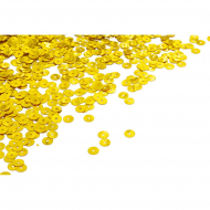 Пайетки плоские россыпью TBY-FLK022 6мм цв.A7 золотой уп.50г