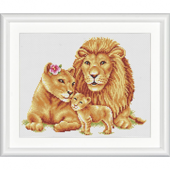 192834_Набор для вышивания "Сафари Львы", канва Aida 14 ct 192834_Набор для вышивания "Сафари Львы", канва Aida 14 ct