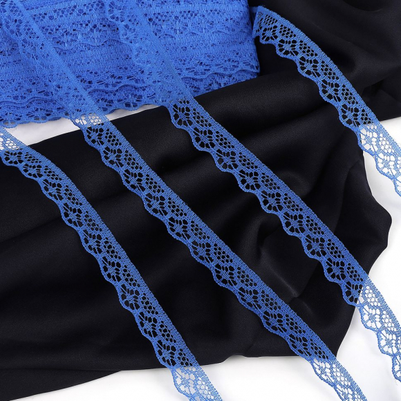 Кружево-трикотаж KRUZHEVO арт.TBY 150-2 шир.12мм цв.13 синий уп.27,4м Кружево-трикотаж KRUZHEVO арт.TBY 150-2 шир.12мм цв.13 синий уп.27,4м