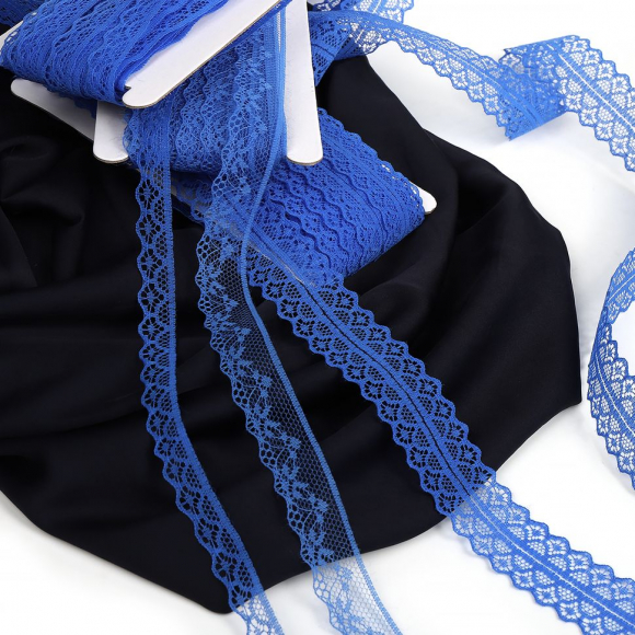 Кружево-трикотаж KRUZHEVO арт.TBY 150-2 шир.12мм цв.13 синий уп.27,4м Кружево-трикотаж KRUZHEVO арт.TBY 150-2 шир.12мм цв.13 синий уп.27,4м