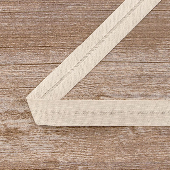 Косая бейка хлопок/лён, 20 мм, 20 м, цвет 27, светло-серый