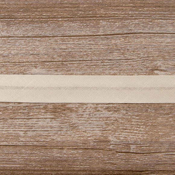 Косая бейка хлопок/лён, 20 мм, 20 м, цвет 27, светло-серый