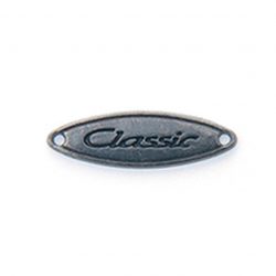 Лэйбл металлический Classic арт.UF.144.SM 30х9мм цв.никель черный уп.50шт