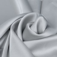 Ткань шелк Армани 90г/м? 97% ПЭ 3% Спандекс шир.150см арт.TBYArm-064 цв.64 серый-жемчужный рул.25м