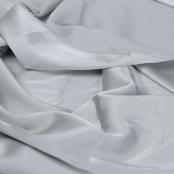 Ткань шелк Армани 90г/м? 97% ПЭ 3% Спандекс шир.150см арт.TBYArm-064 цв.64 серый-жемчужный рул.25м