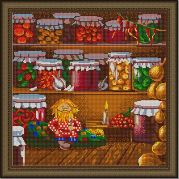 Рисунок на ткани (Бисер) КОНЁК арт. 9731 Домовенок 40х40 см Рисунок на ткани (Бисер) КОНЁК арт. 9731 Домовенок 40х40 см