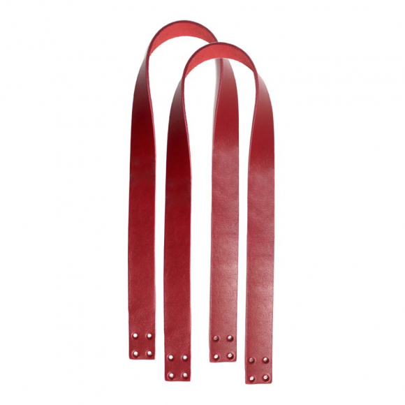 Ручки пришивные 65х2,5 см цв.красный (нат.кожа) Ручки пришивные 65х2,5 см цв.красный (нат.кожа)