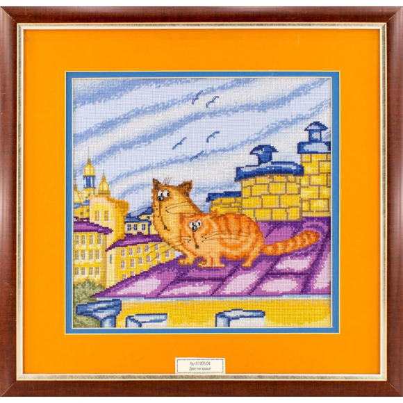 98318_Вышитая картина "Двое на крыше" 98318_Вышитая картина "Двое на крыше"