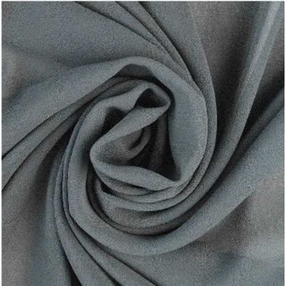 Ткань Креп-шифон 105 г/м? 100% полиэстер шир.150 см арт.Р.26846.06 цв.06 графитовый уп.25м Ткань Креп-шифон 105 г/м? 100% полиэстер шир.150 см арт.Р.26846.06 цв.06 графитовый уп.25м