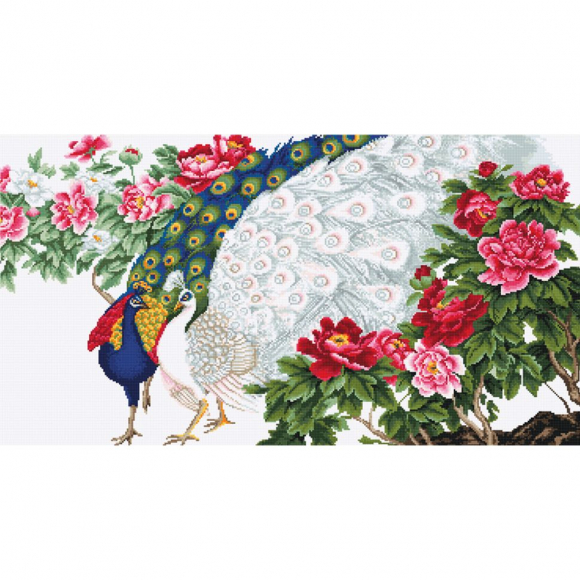 30514_Набор для вышивания "Павлины в цветах"