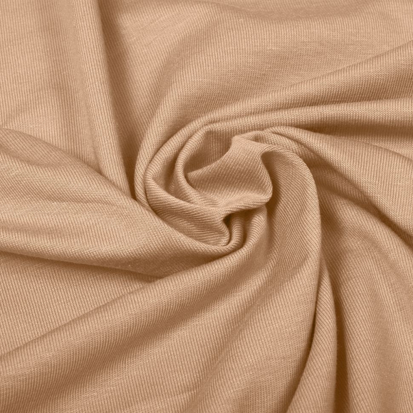 Ткань трикотаж Кулирка с лайкрой 190г пенье 180см шоколад 19-1220 уп.10м