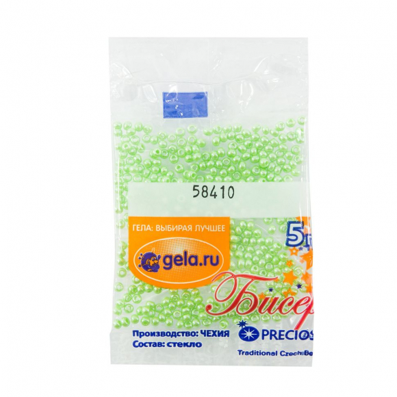 Бисер №10, 5 г., цвет 58410