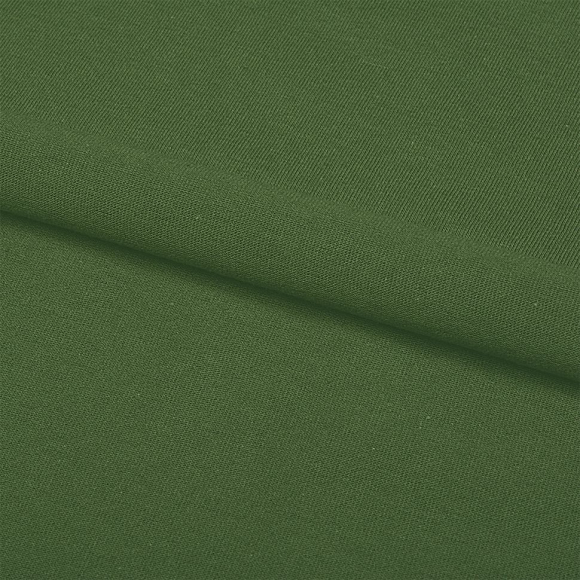 Ткань трикотаж Кулирка хлопок 145г опененд 100+100см хаки 19-0415 уп.6м
