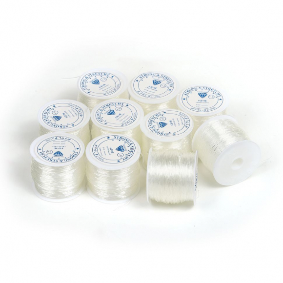 Нить силиконовая арт.ТВ 0215-1012 1мм цв.прозрачный рул.30м