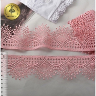Кружево гипюр KRUZHEVO арт.TR.SUN.01 шир.55мм цв.811 розовый уп.9м
