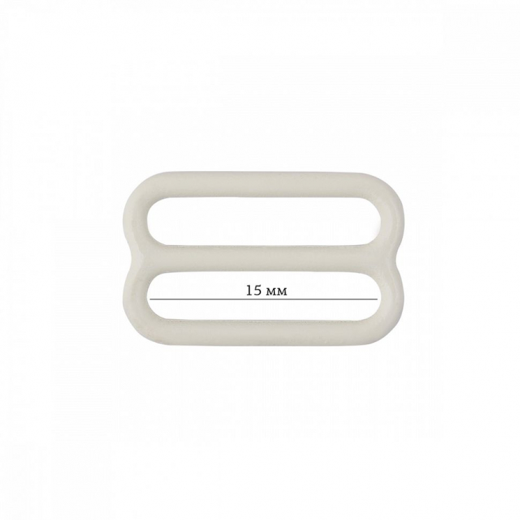 Пряжка регулятор для бюстгальтера металл ARTA.F.2828 15мм цв.004 сумрачно-белый, уп.50шт