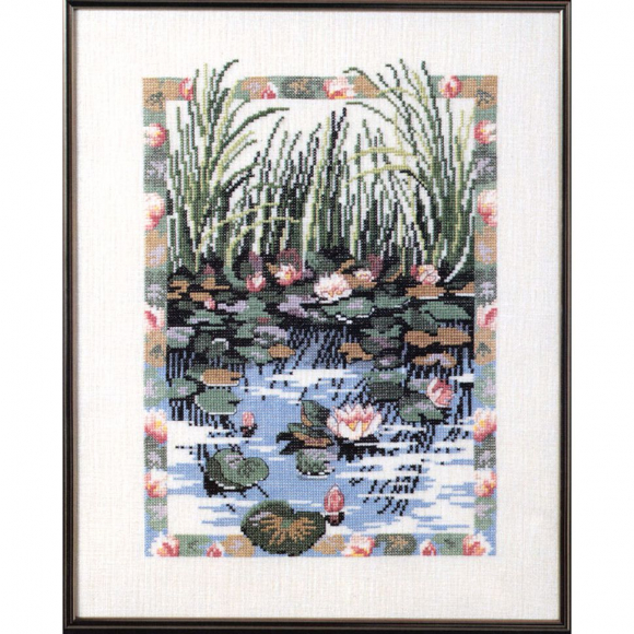 Набор для вышивания OEHLENSCHLAGER арт.57112 Водяные лилии 31х40 см Набор для вышивания OEHLENSCHLAGER арт.57112 Водяные лилии 31х40 см