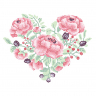 Кристальная мозаика ФРЕЯ арт.ALBP-280 Цветущее сердце (постер) 30х30 см