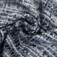 Ткань Твид Шанель 490 г кв.м 100% полиэстер шир.148 см арт.Р.35329.03 цв.03 синий уп.25м