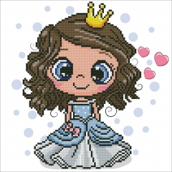 Кристальная мозаика на холсте ФРЕЯ арт.ALV-97 Кто на свете всех милее 30х30 см