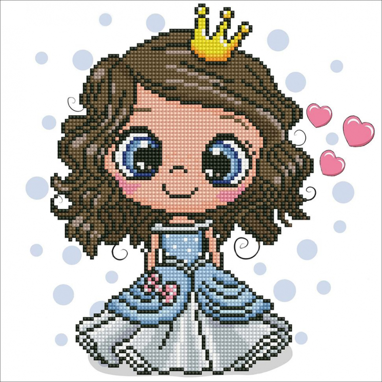 Кристальная мозаика на холсте ФРЕЯ арт.ALV-97 Кто на свете всех милее 30х30 см