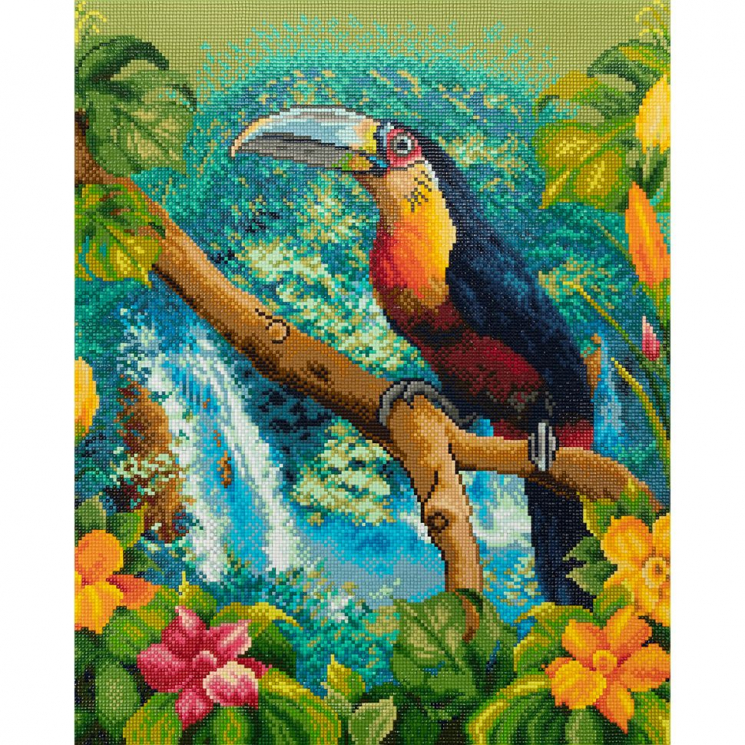 Кристальная мозаика на подрамнике ФРЕЯ арт.ALPD-015 У истока Амазонки 40х50 см