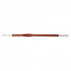 47472 Knit Pro Крючок для вязания Zing 5,5мм, алюминий, охра (коричневый)