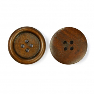 Пуговицы деревянные TBY BT.WD.946 цв.коричневый 40L-25мм, 4 прокола, 20 шт