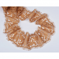 Кружево “реснички” арт.TBY 90002 шир.70мм цв.067 кофе уп.30м (по 3м)