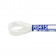 Нитки для вышивания Gamma мулине 100% вискоза 12 x 8 м цв.R0415 БЕЛЫЙ