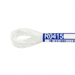 Нитки для вышивания Gamma мулине 100% вискоза 12 x 8 м цв.R0415 БЕЛЫЙ