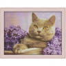 Набор для изготовления картин АЛМАЗНАЯ ЖИВОПИСЬ арт.АЖ.1417 Кот в сирени 40х30 см