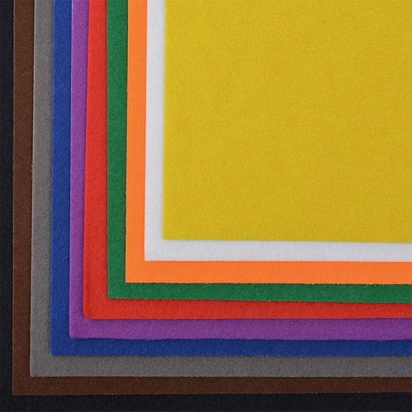 Набор клеевого листового фетра (мягкий) Magic 4 Hobby 1,8мм 20х30см арт.FLT-SA3 уп.10 листов цв.ассорти