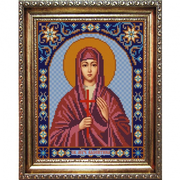 Рисунок на ткани (Бисер) КОНЁК арт. 9344 Святая Валентина 20х25 см