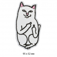 Термоаппликации арт.TBY.CH04 Белый кот 95х52мм уп.10 шт