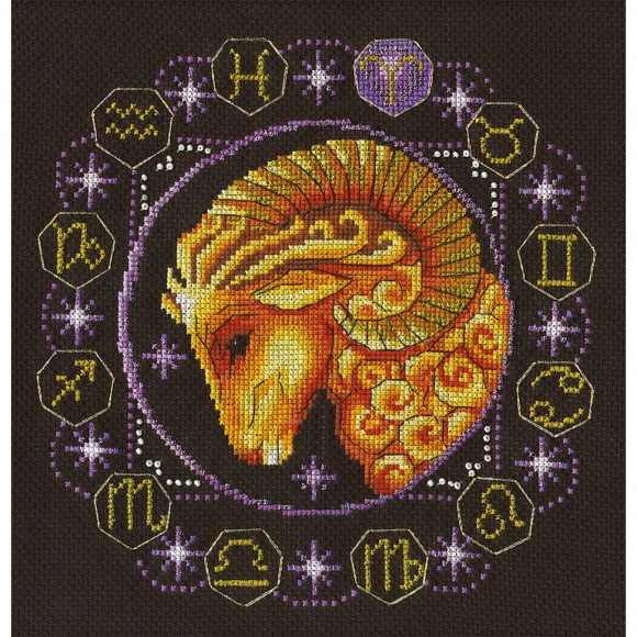 Набор для вышивания PANNA арт. ZN-0922 Знаки Зодиака. Овен 21х20,5 см