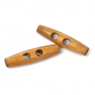 Пуговицы деревянные TBY BT.WD.030 цв.002 св.коричневый 95L-60мм, 2 прокола, 20 шт