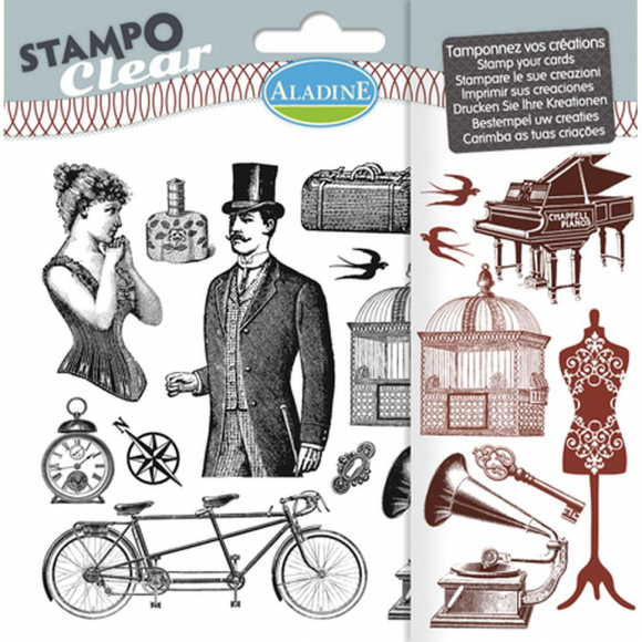 Набор прозрачных штампиков для оттисков "Ретро" Набор прозрачных штампиков для оттисков "Ретро"