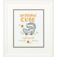 Набор для вышивания DIMENSIONS арт.DMS-70-74828 Милашка скунс запись о рождении ребенка 20х25 см