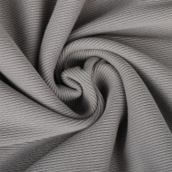 Ткань трикотаж Кашкорсе с лайкрой 400г пенье 60+60см серый 18-0201 уп.15м